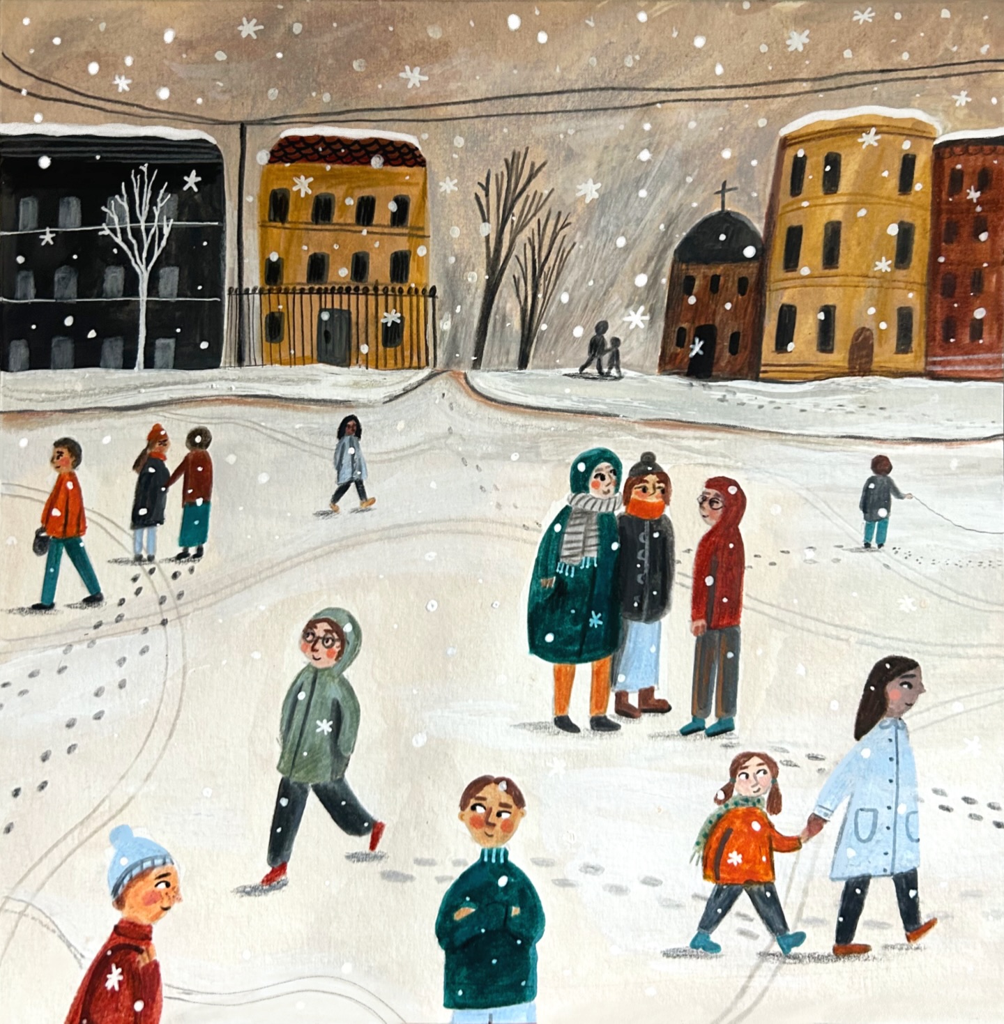 Winter art illustration by Zoë Ellison (@zoeellison__) - professional seasonal artwork from SW London